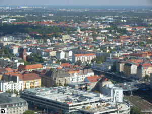 Blick vom Berliner Funkturm Richtung Schloss Charlottenburg
